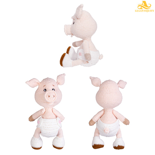 Amigurumi Hand Crochet Piggy Family-Baby Pig - LeaAntiquity