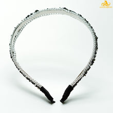 Load image into Gallery viewer, Black Crystal Stones  Wedding Headband - LeaAntiquity
