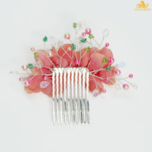 Load image into Gallery viewer, Colors Flowers Crystal Rhinestone Wedding Hair Comb - LeaAntiquity
