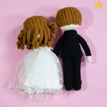 Load image into Gallery viewer, Amigurumi-Hand Crochet Bride and Groom-Wedding dolls - LeaAntiquity
