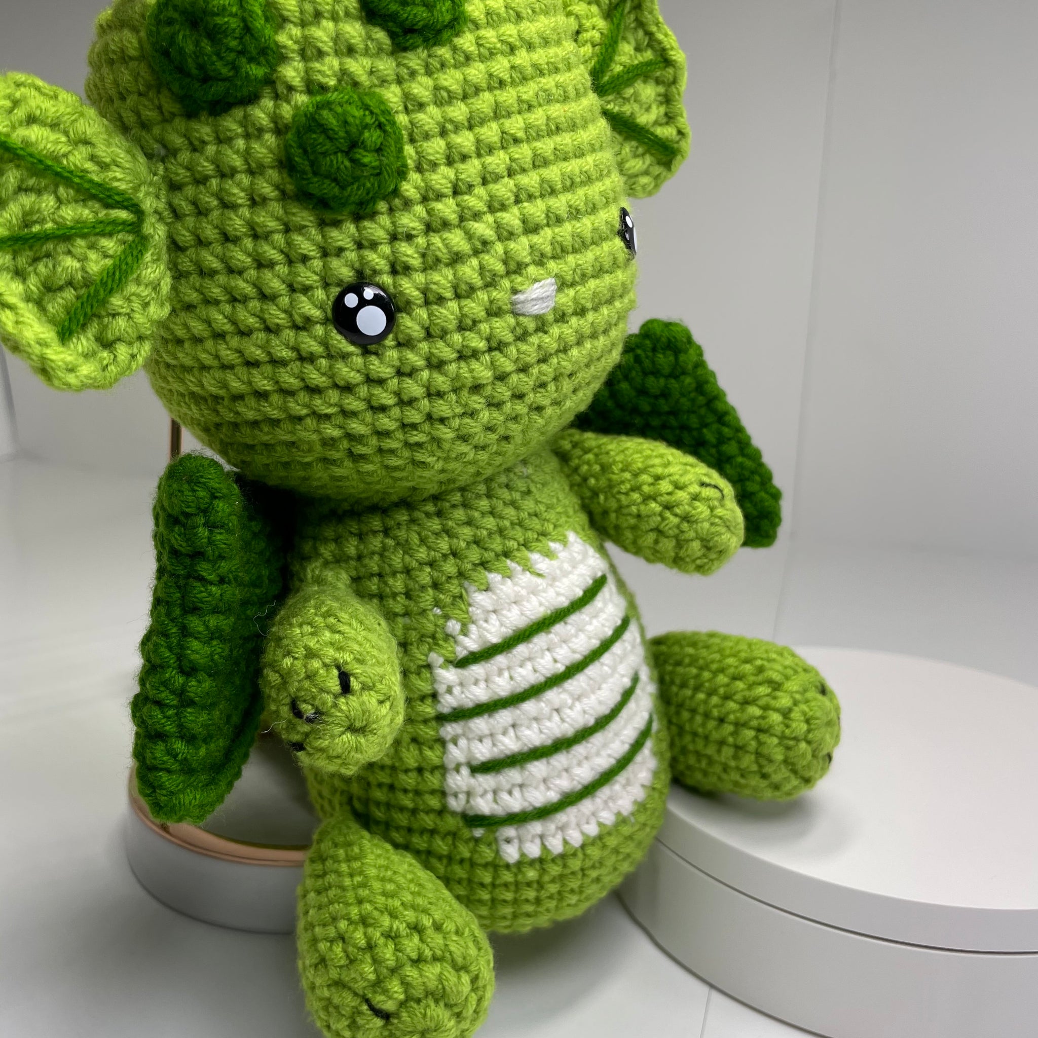 Cute Dragon Kid Plush Toy Handmade Crochet Stuffed Animal Amigurumi Hi